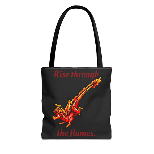 Chibi Fire Dragon- Elemental- Fantasy Dragon- Double-sided Tote Bag