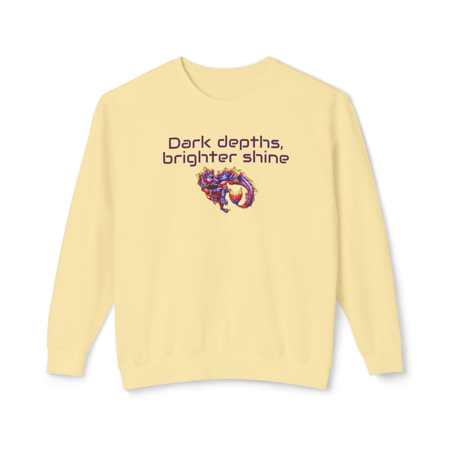 Baby Sunset Hippocampus- Depths & Shine- Marine Fantasy Illustration- Fantasy Ocean Art- Unisex Crewneck