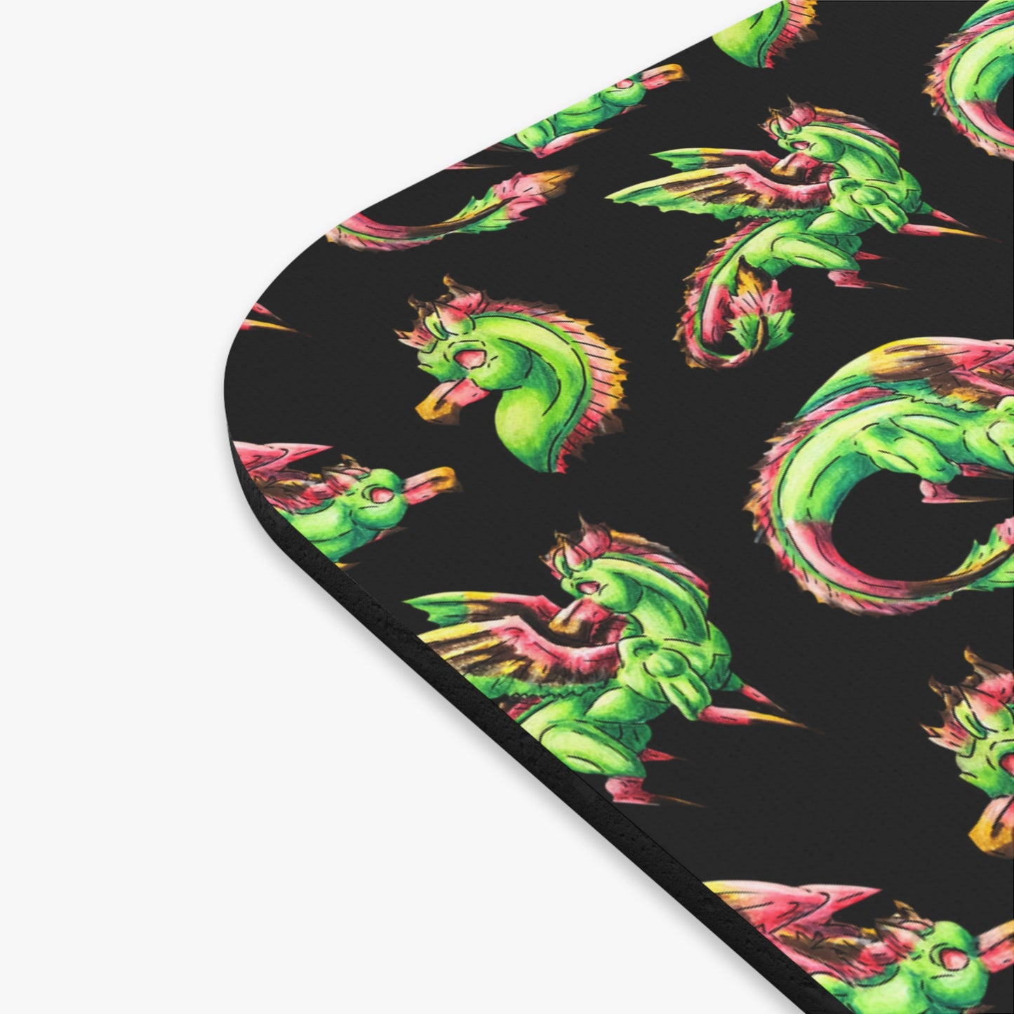 Spring Dragon- Fantasy Nature- Mythical Creature- Forest Guardian Art - Dragon Lover Gift - Pattern Mouse Pad (Rectangle)