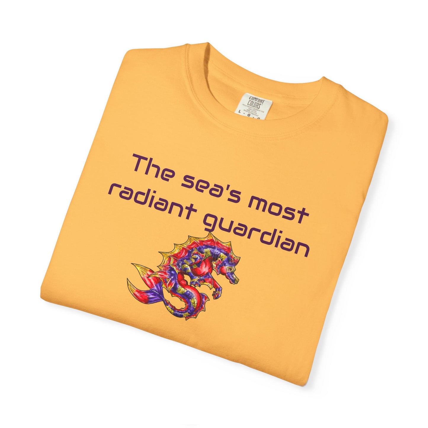 Sunset Hippocampus- The Sea's Guardian- Marine Fantasy Illustration- Fantasy Ocean Art- T-shirt