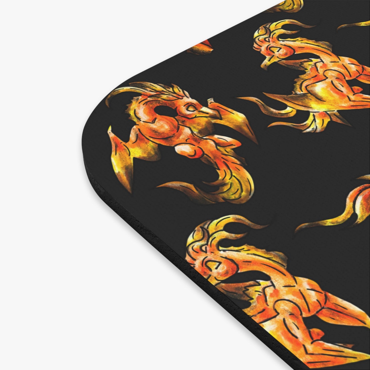 Chibi Cayene the Pheonix- Fantasy Bird Illustration- Majestic Phoenix- Mousepad