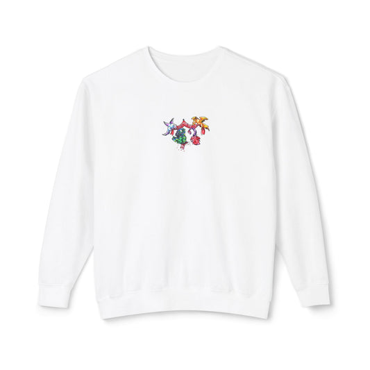 Valentine Chibis- Mythological Grouping – Fantasy Myth Art – Valentine's Day Art – Mythical Creature Decor – Valentine Lover Gift Unisex Crewneck