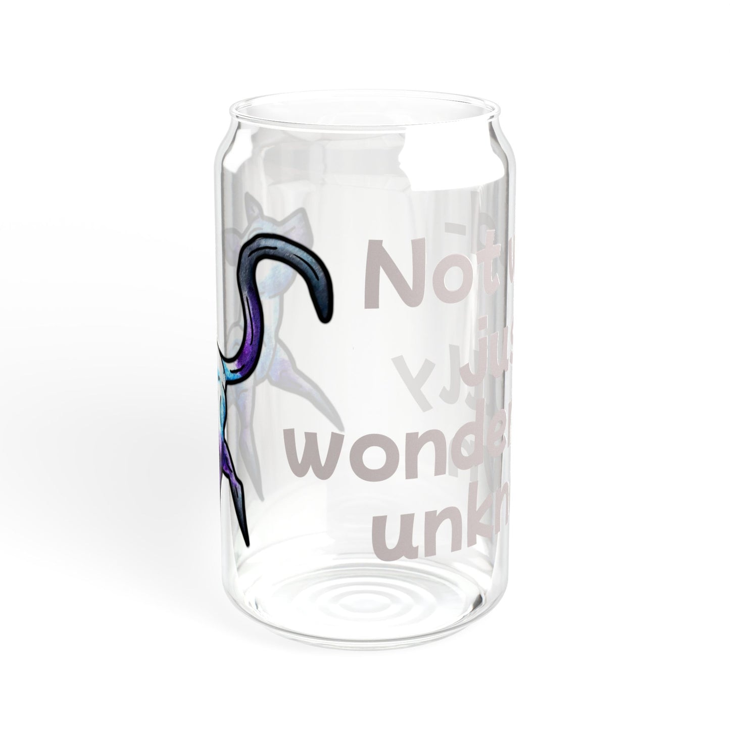 Chibi Slictine the Cat- Not Wild- Fantasy Cat- Cute Creature Art- Nature Animal- Glass Tumbler 16oz