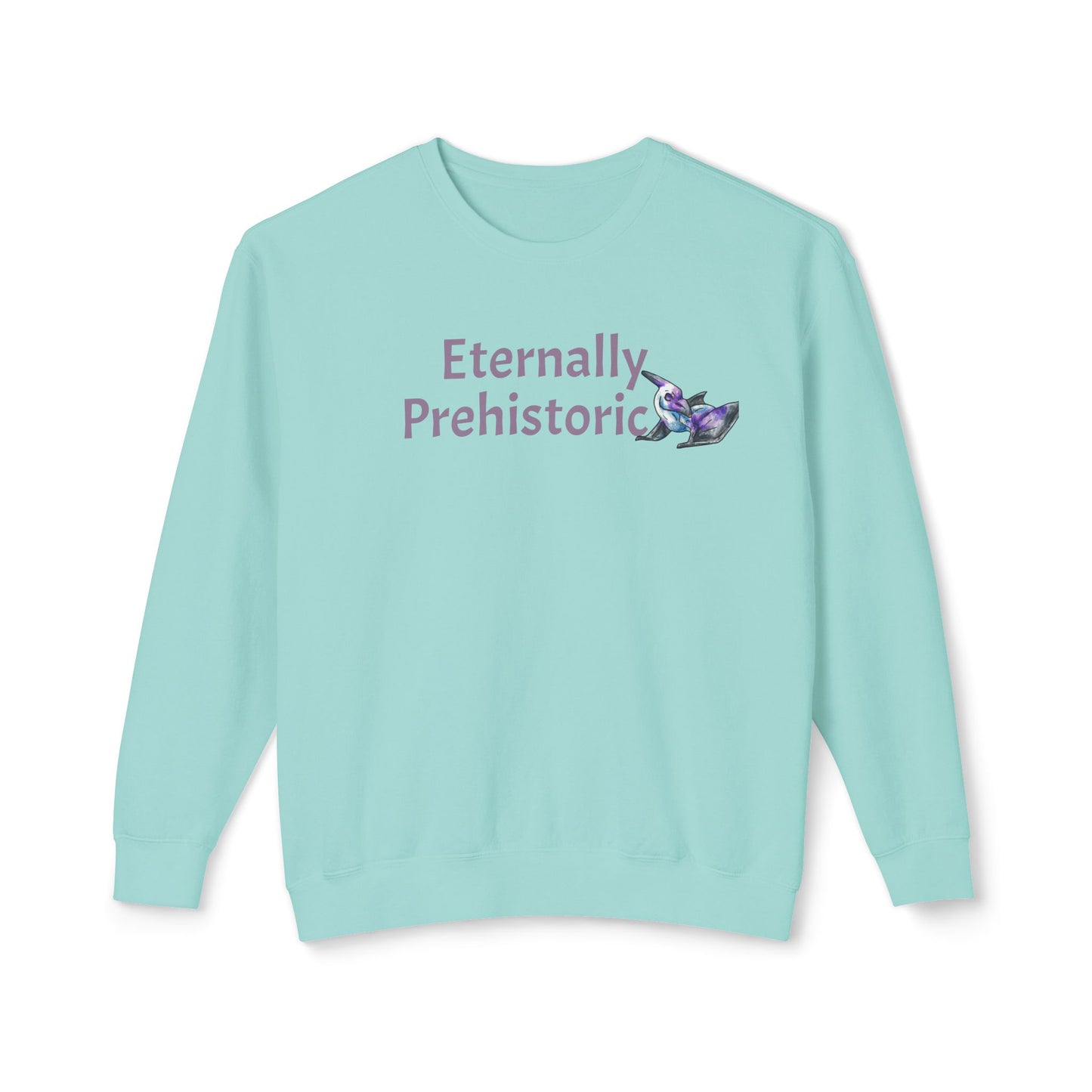 Siln - Eternally Prehistoric – Pterodactyl Art - Flying Dinosaur Illustration - Dino Lover Gift - Unisex Crewneck