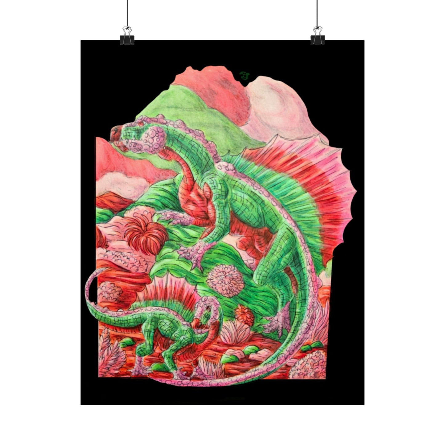 Dimetrodon Matte Vertical Posters