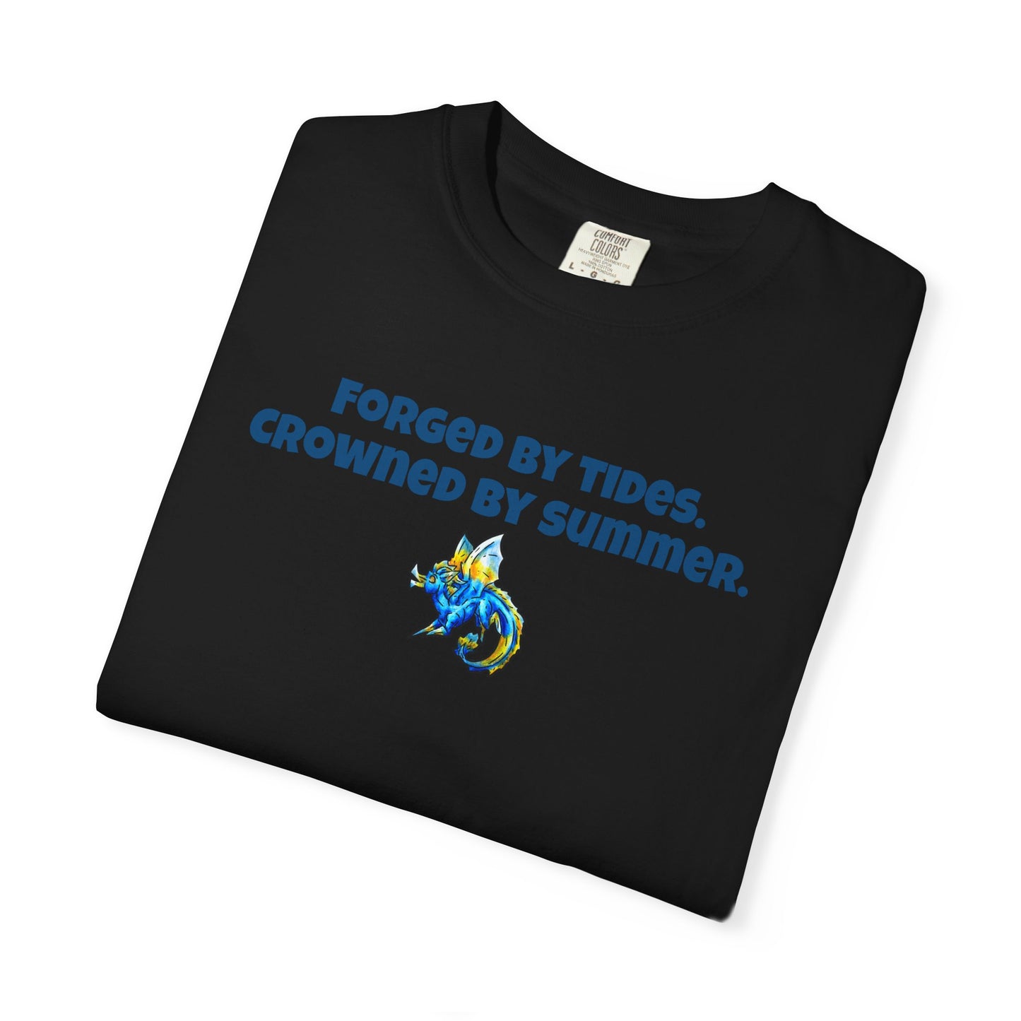 Chibi Summer Dragon- Forged & Crowned- Summer Fantasy- Sunlit Tide Dragon- T-Shirt