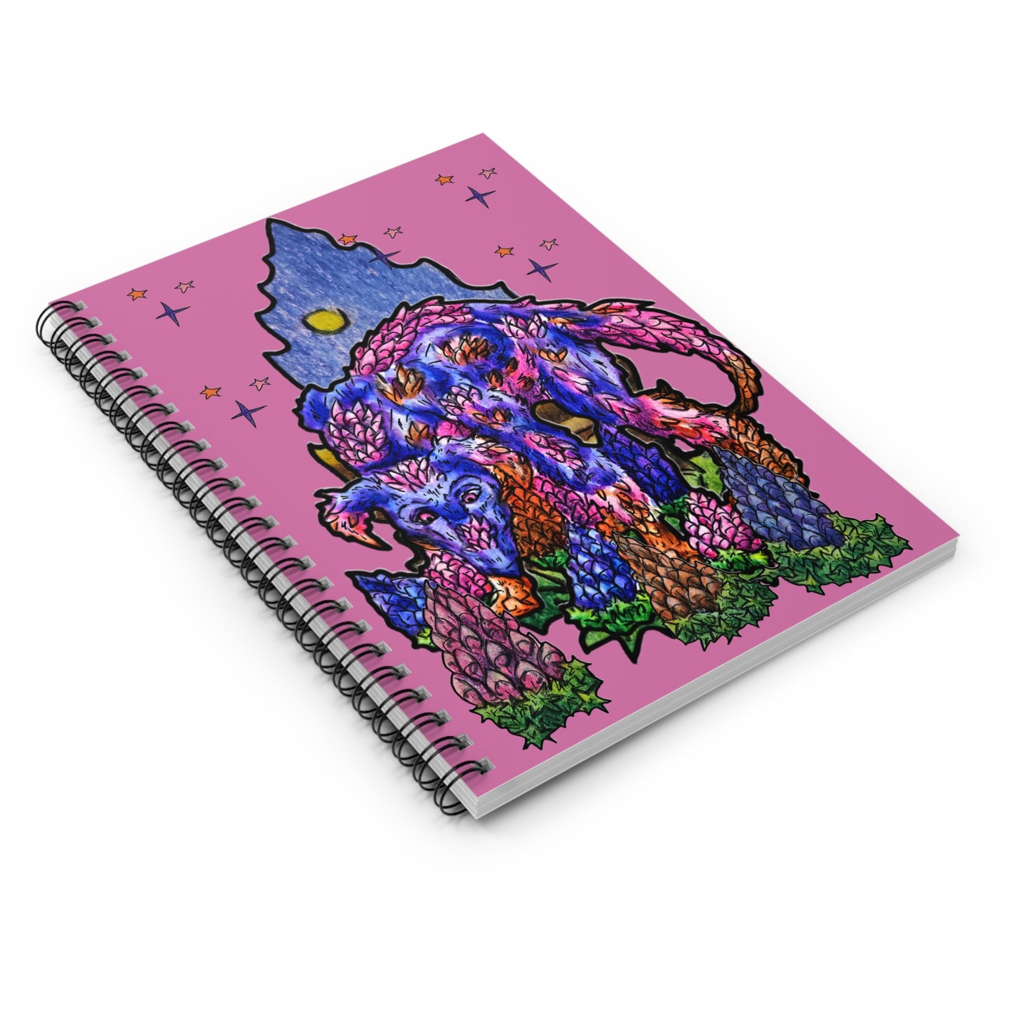 Lupine Greyhound Spiral Notebook