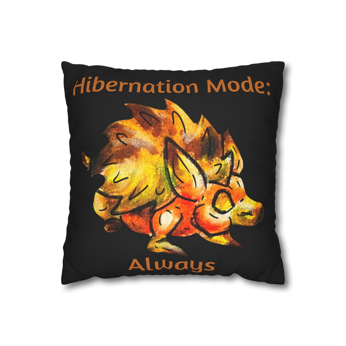 Chibi Aster the Hedgehog- Chibi Hedgehog- Cute Animal - Double-sided Pillowcase