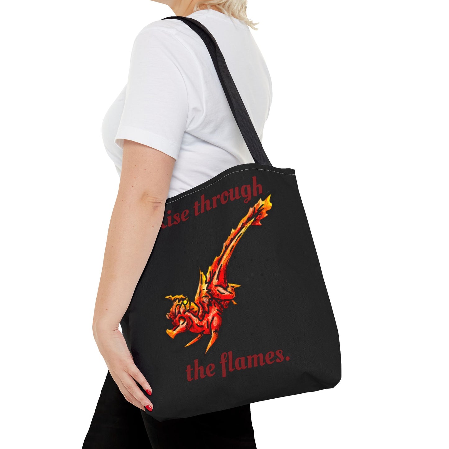 Chibi Fire Dragon- Elemental- Fantasy Dragon- Double-sided Tote Bag