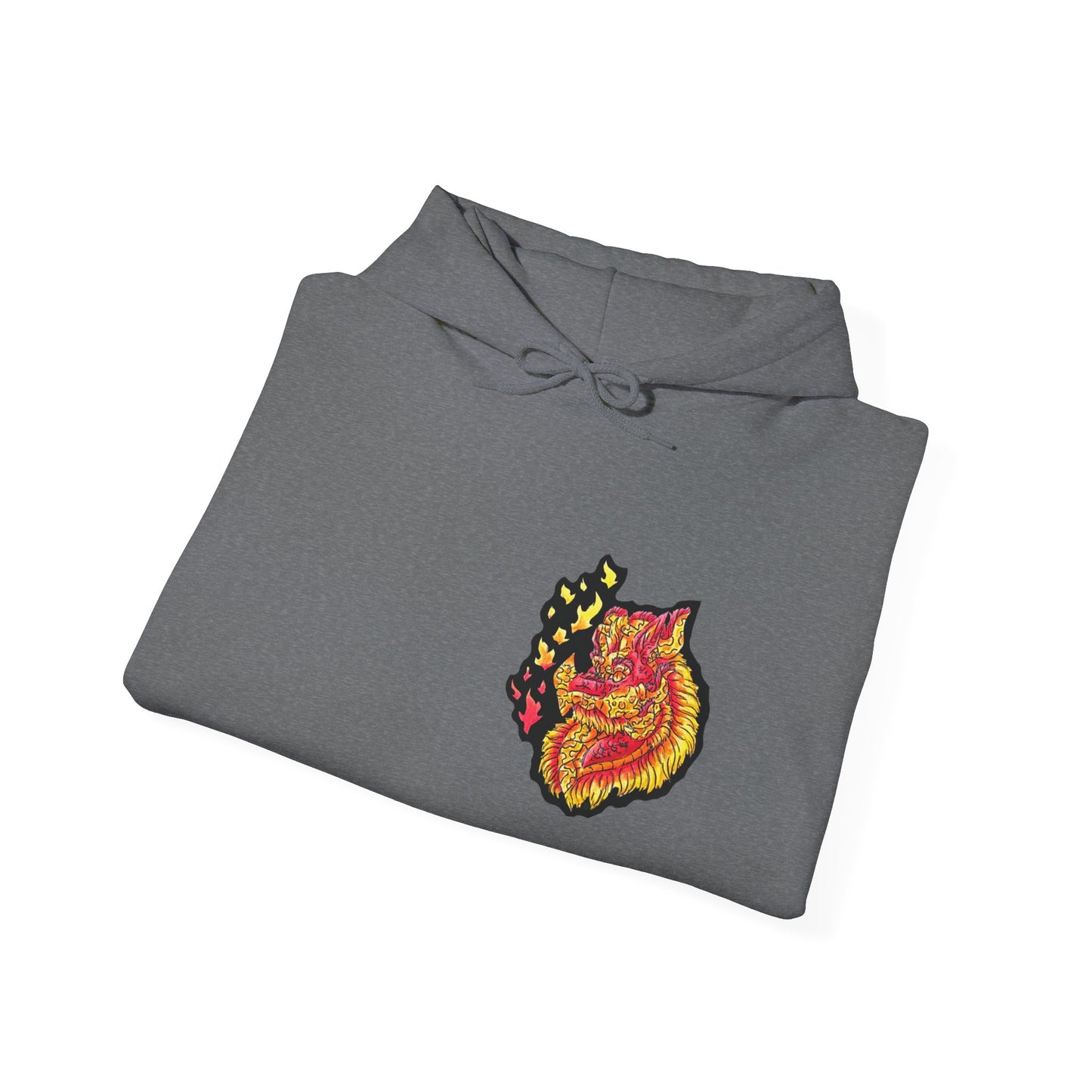 Fire Dragon Head Unisex Heavy Blend™ Hooded Sweatshirt