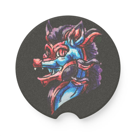 Cutesy January Dragon Head Soapstone Car Coaster