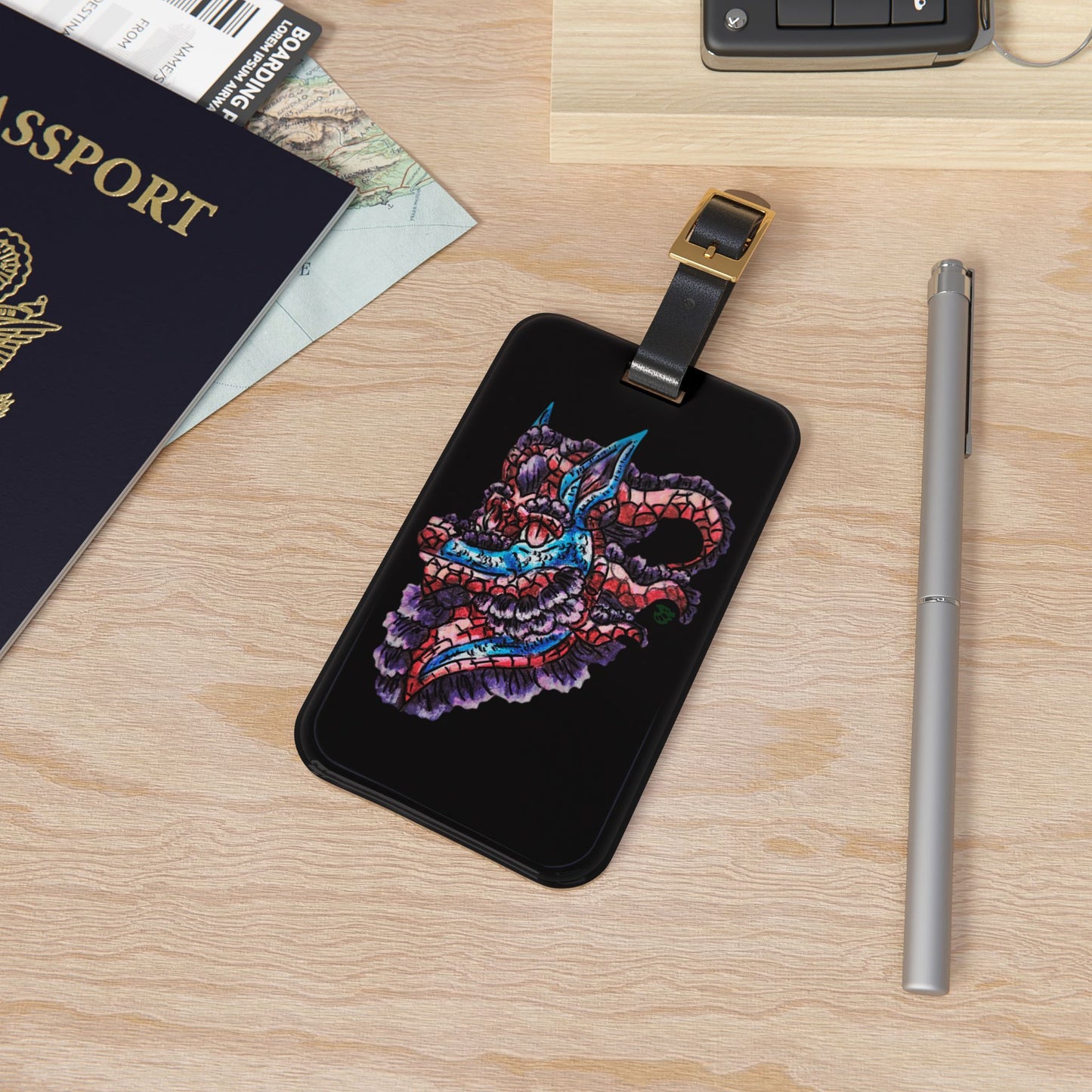 January Dragon Head Luggage Tag