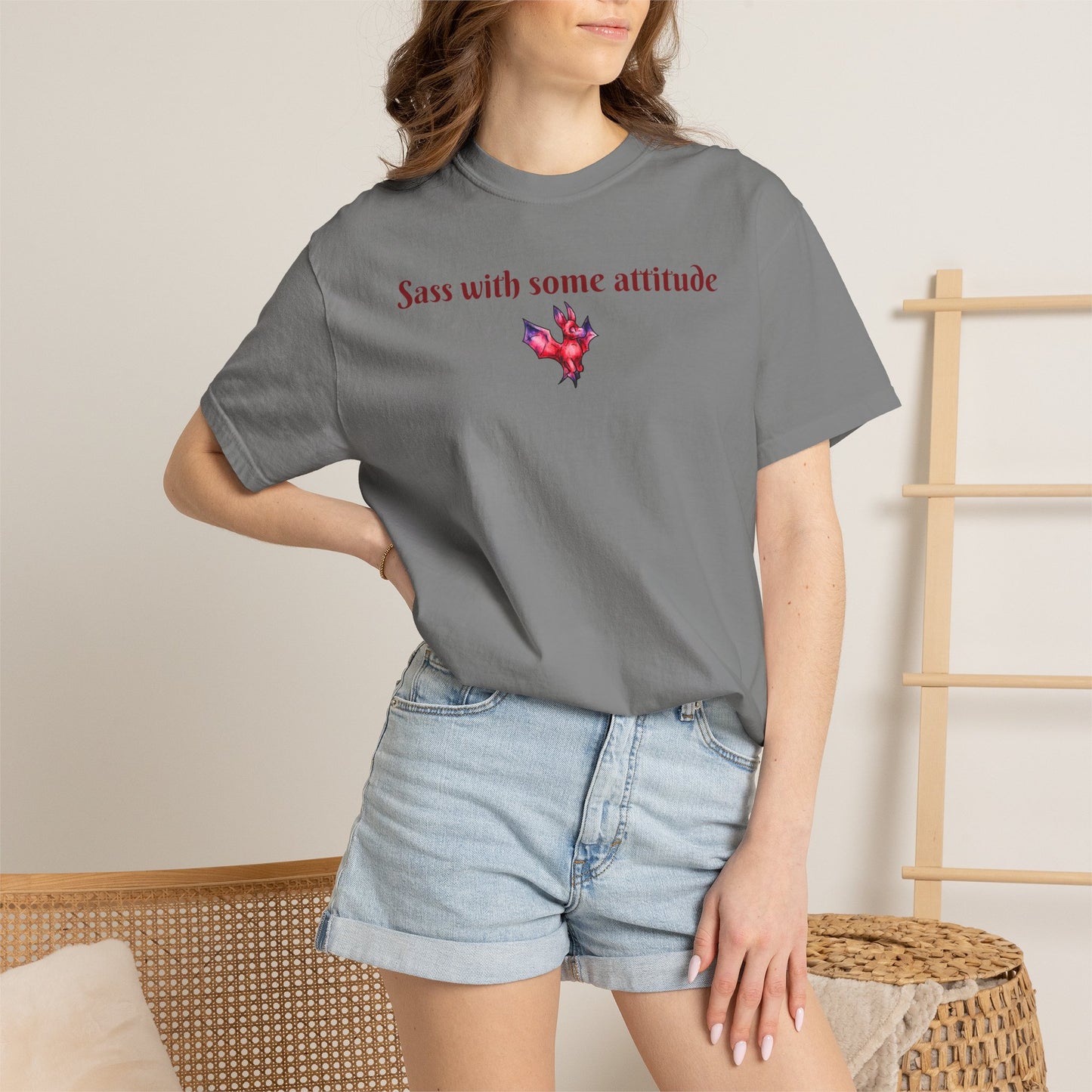 Chibi Myra the Bat- Sass with Attitude- Chibi Bat- Cute Animal -T-shirt