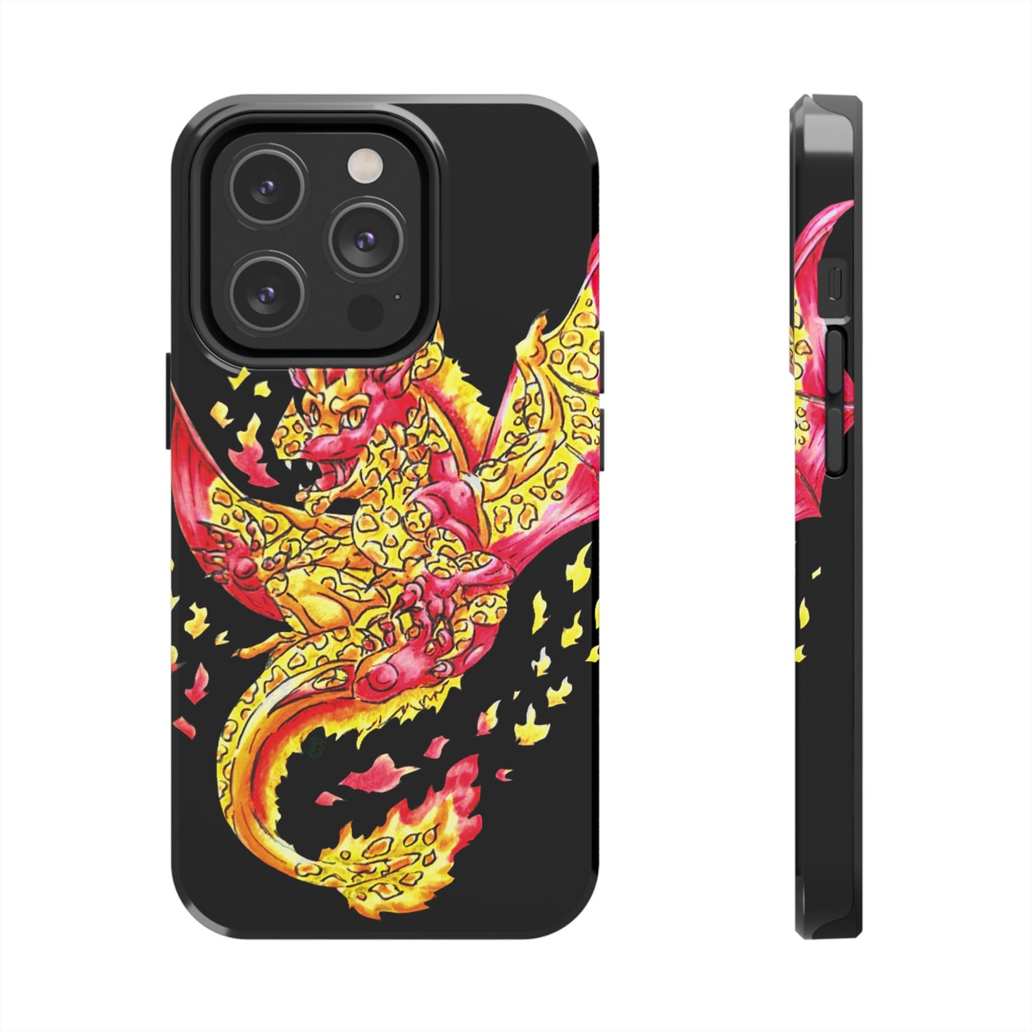 Cutesy Fire Dragon Float Tough Phone Cases