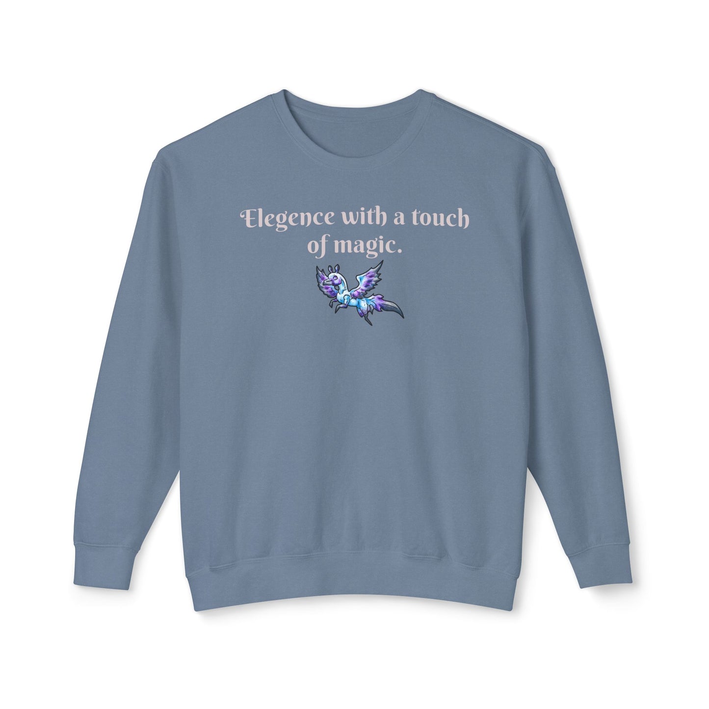 Chib Seleste the Peryton- Elegance- Fantasy Creature- White Deer Bird- Crewneck