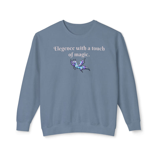 Chib Seleste the Peryton- Elegance- Fantasy Creature- White Deer Bird- Crewneck