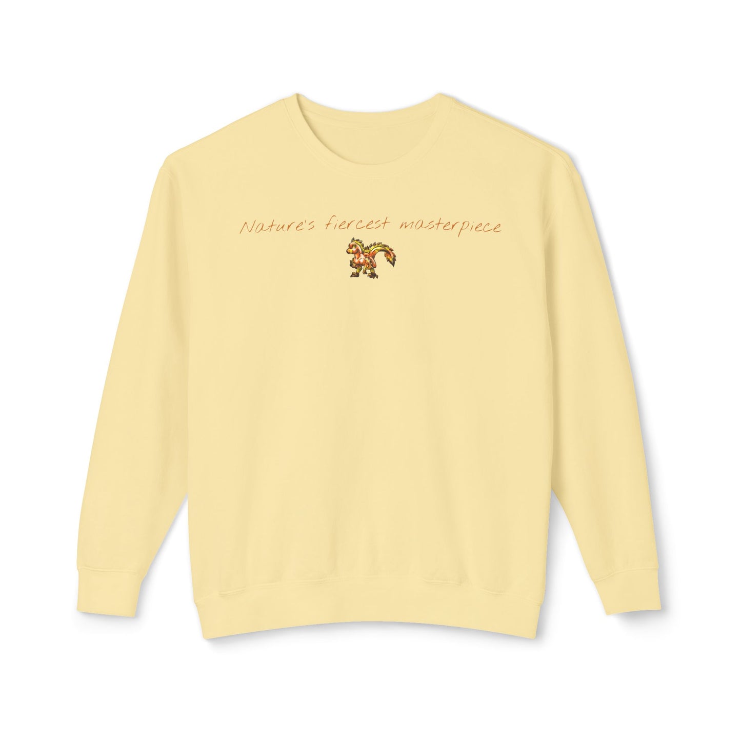 Chibi Caena the Raptor- Masterpiece- Dinosaur art- Prehistoric- Crewneck