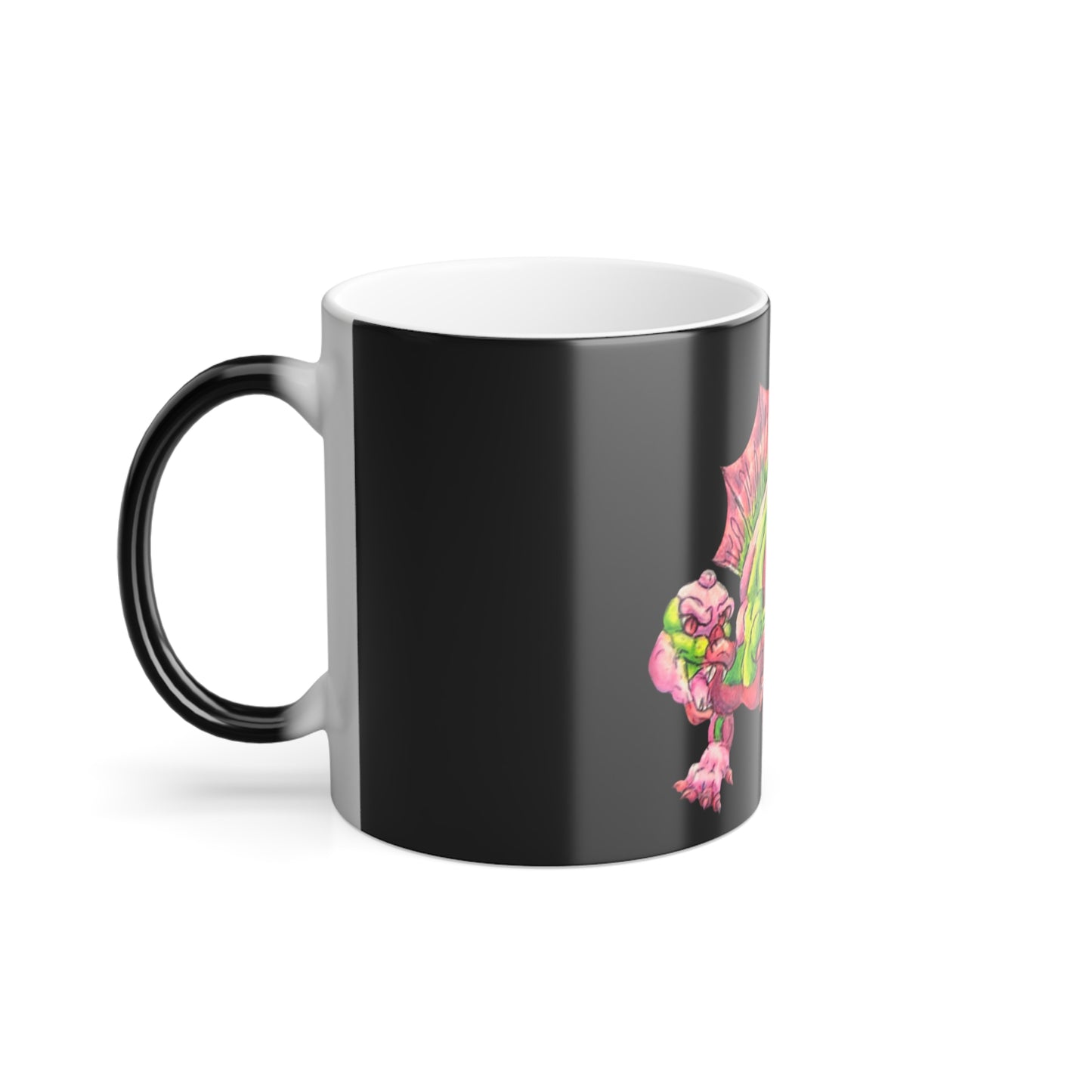 Cutesy Dimetrodon Jump Color Morphing Mug, 11oz