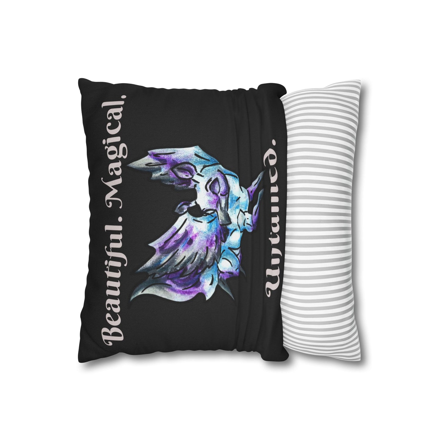 Chib Seleste the Peryton- Fantasy Creature- White Deer Bird- Double-Sided Pillowcase