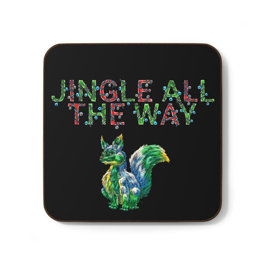 Jingle the Fox Hardboard Back Coaster