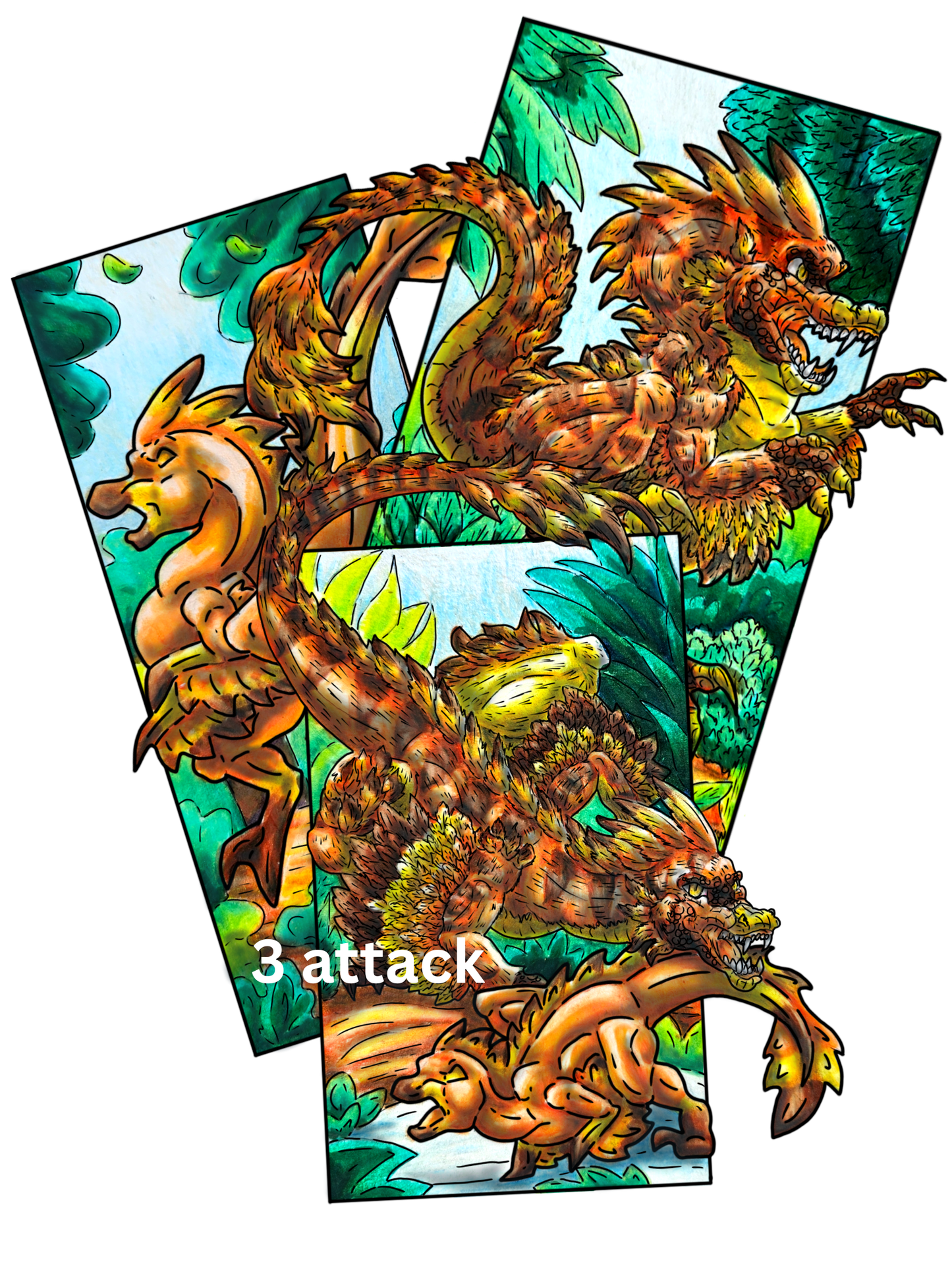 Die-Cut Caena the Raptor Bookmarks DIGITAL DOWNLOAD Colored Version
