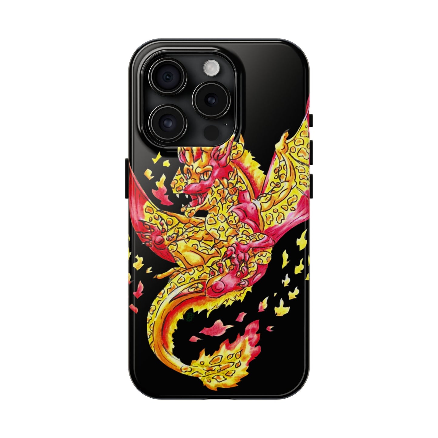 Cutesy Fire Dragon Float Tough Phone Cases