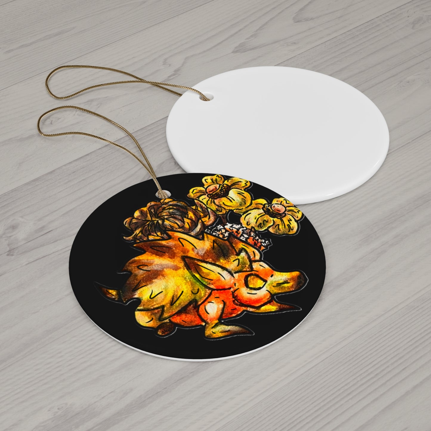 Minis Aster the Fall Hedgehog Ceramic Ornament