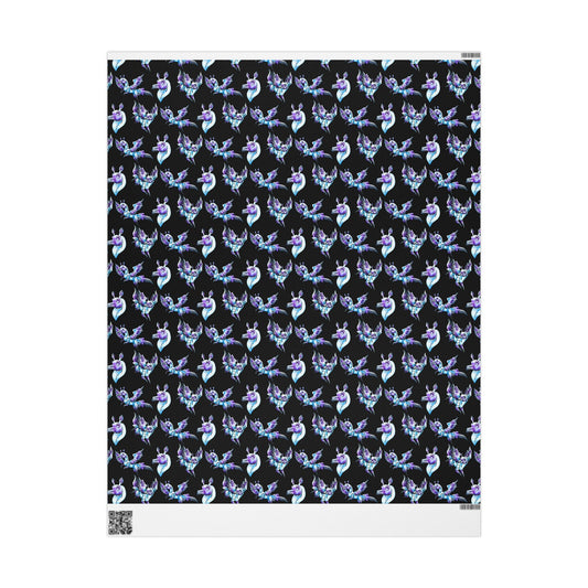Chib Seleste the Peryton- Fantasy Creature- White Deer Bird- Wrapping Paper