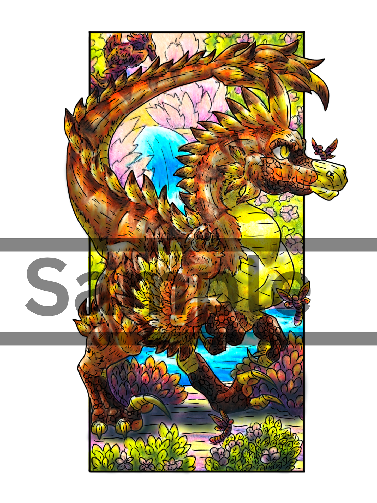 Die-Cut Caena the Raptor Bookmarks DIGITAL DOWNLOAD Colored Version