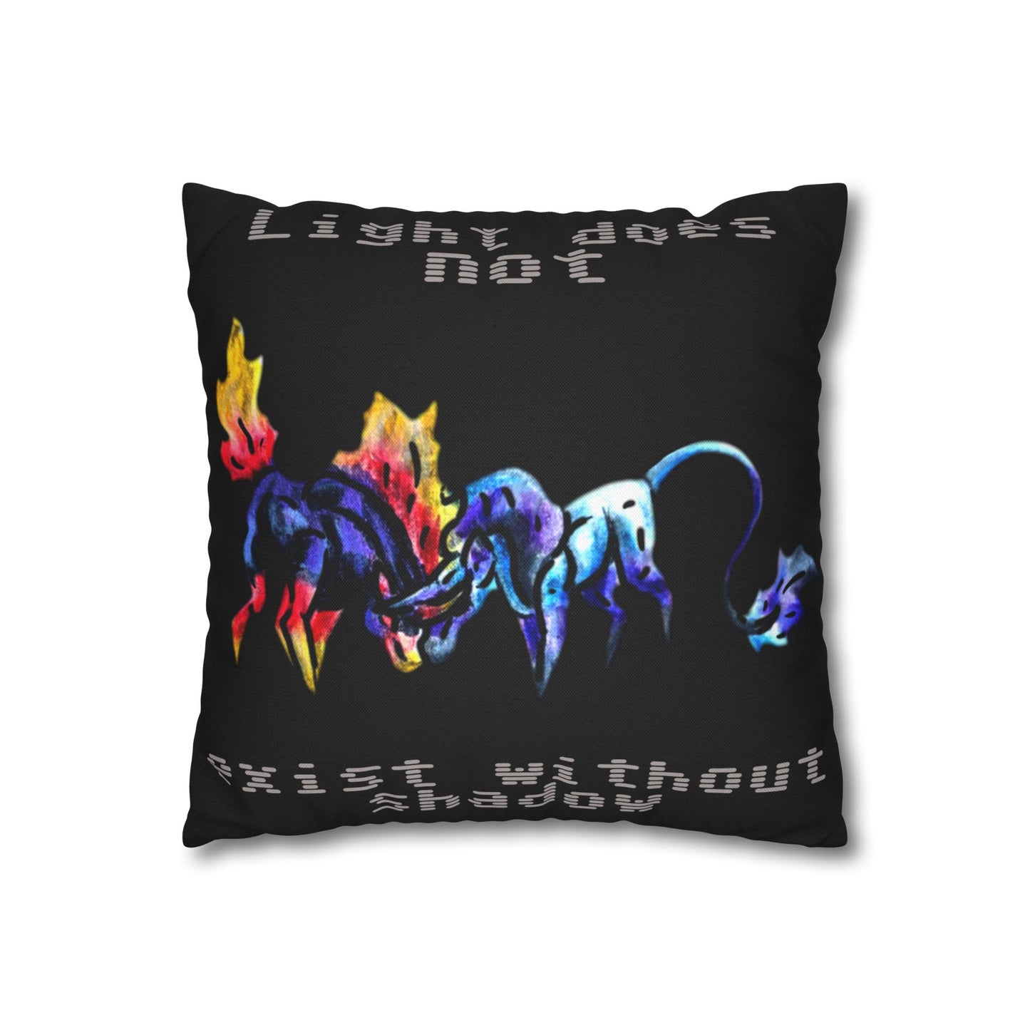 Dream and Nightmare Unicorn- Celestial Nightmare- Duality– Light and Dark Fantasy- Double-Sided Pillow