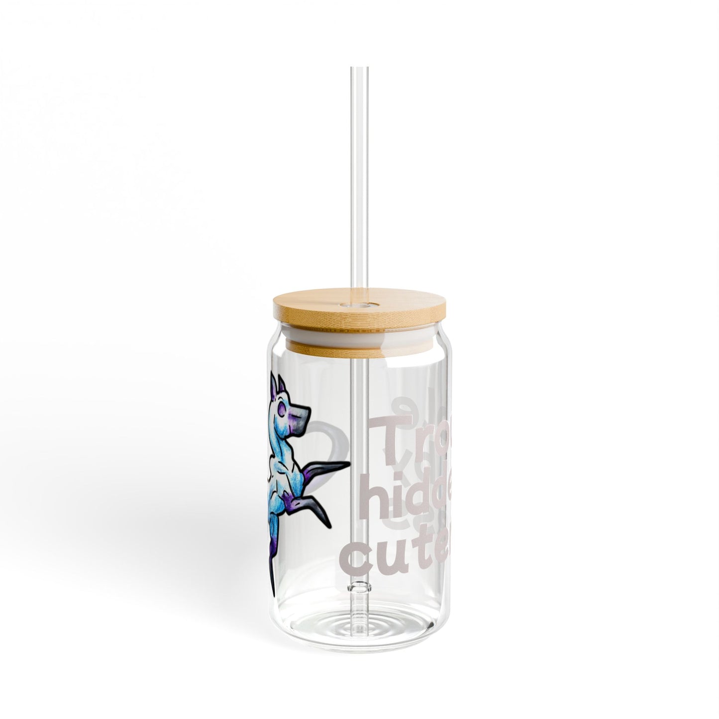 Chibi Slictine the Cat- Trouble- Fantasy Cat- Cute Creature Art- Nature Animal- Glass Tumbler 16oz