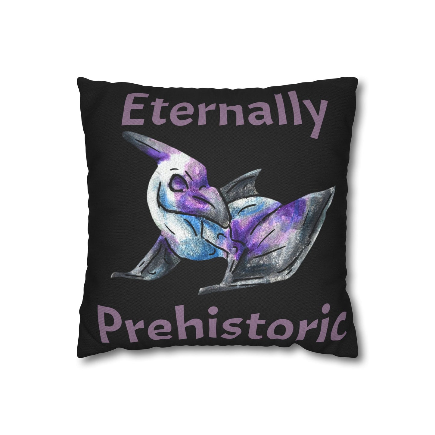 Siln – Fantasy Pterodactyl Art - Double-sided Flying Dinosaur Illustration Spun Polyester Square Pillowcase