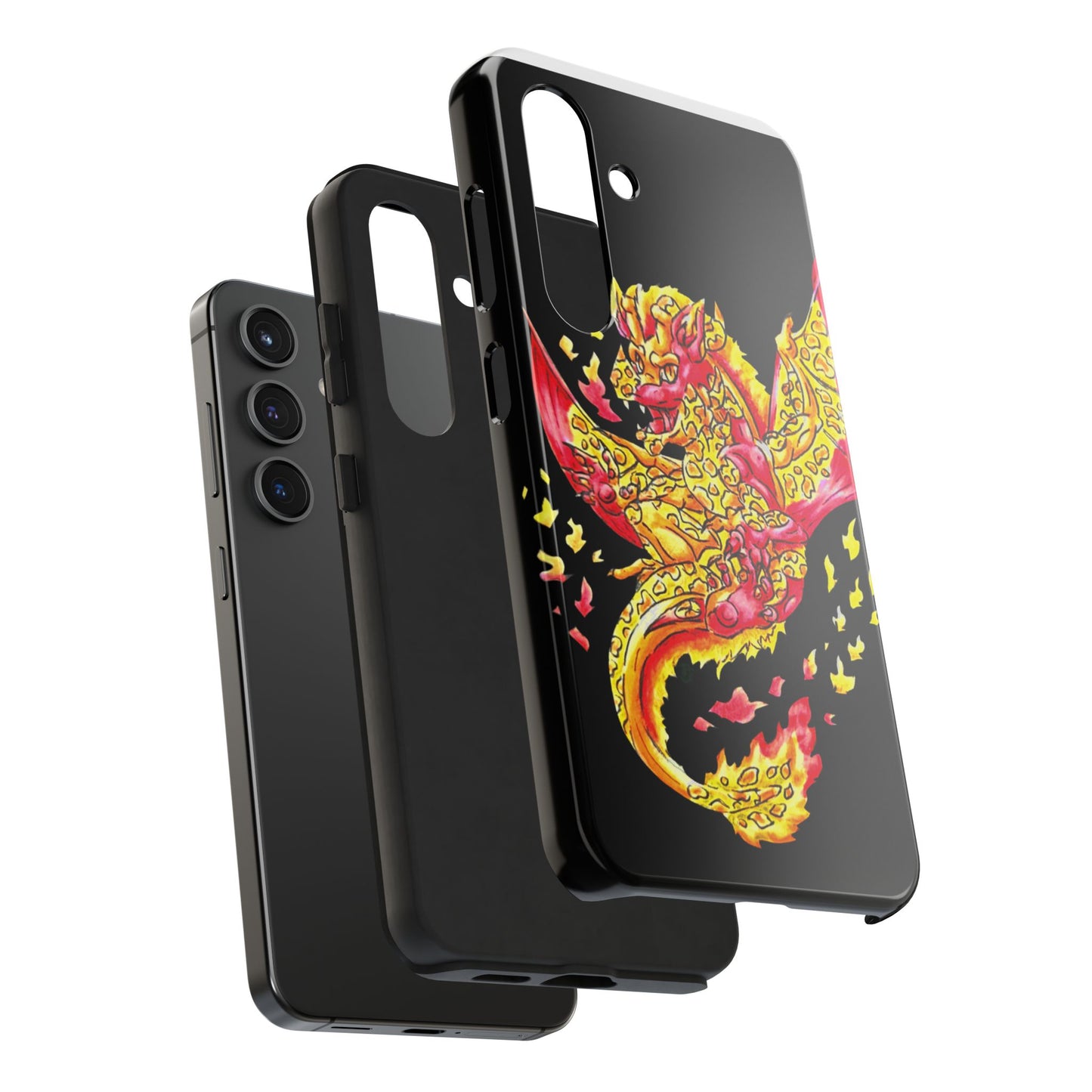 Cutesy Fire Dragon Float Tough Phone Cases