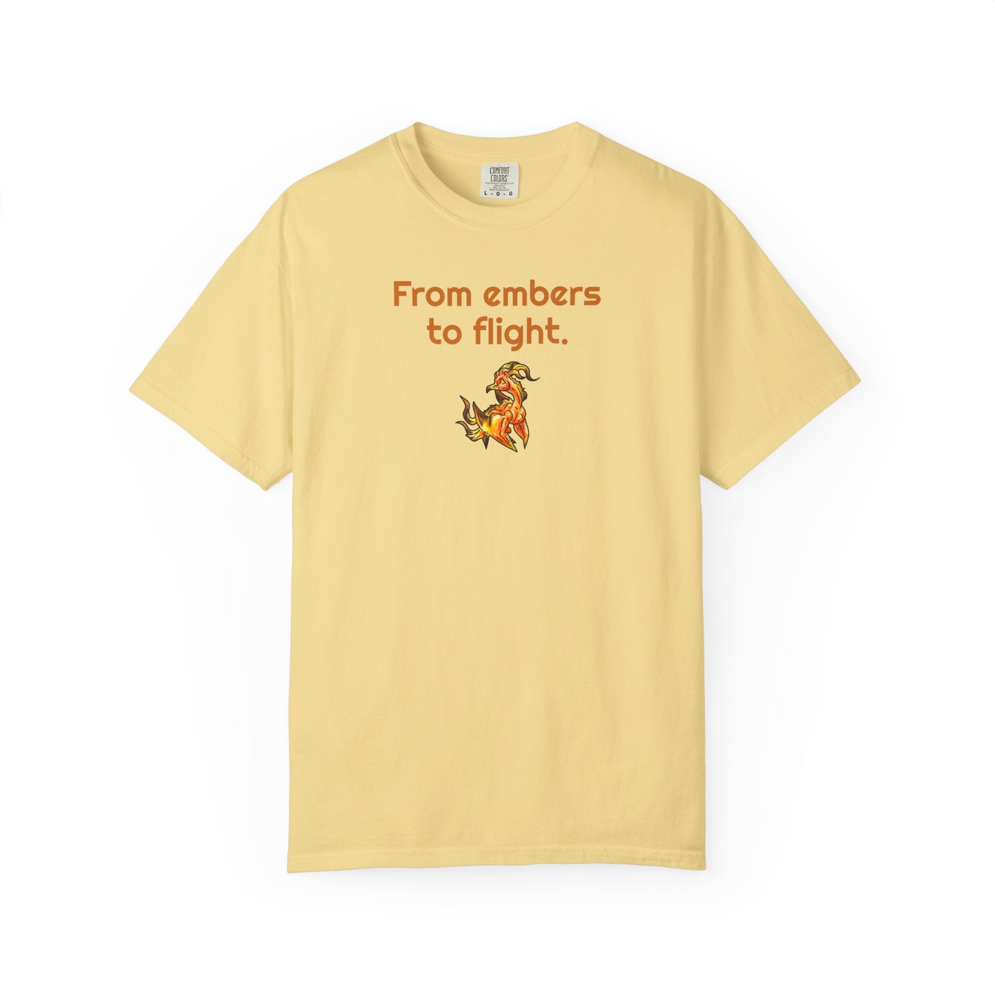 Chibi Cayene the Pheonix- Embers- Fantasy Bird Illustration- Majestic Phoenix- T-shirt