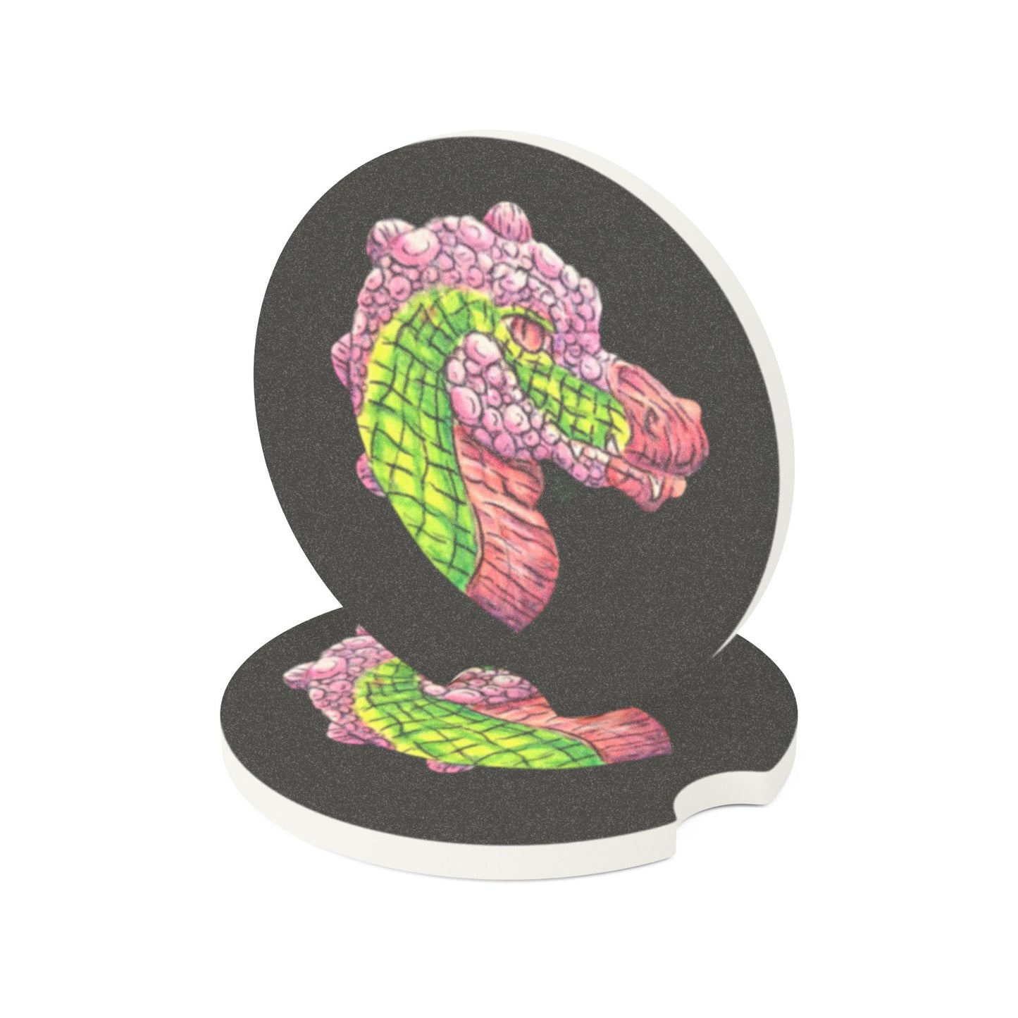 Dimetrodon Head Soapstone Car Coaster