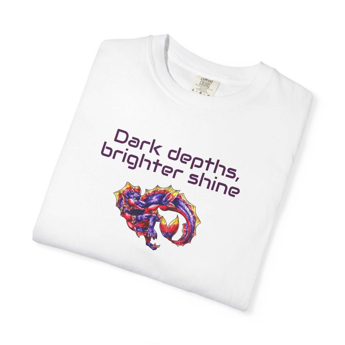 Baby Sunset Hippocampus- Depths & Shine- Marine Fantasy Illustration- Fantasy Ocean Art- T-Shirt