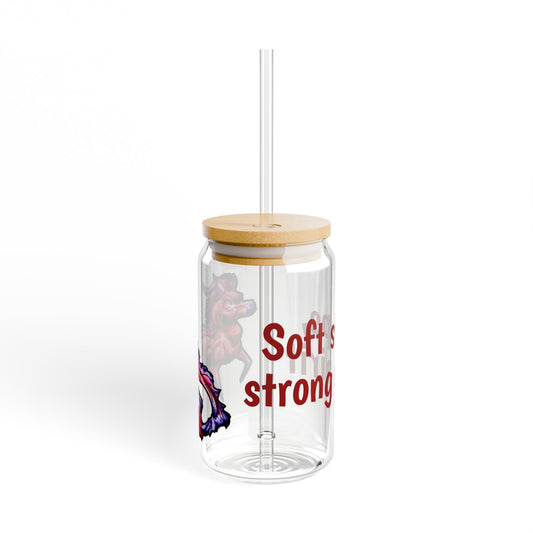 Myer the Kirin- Soft steps, strong spirit- Chibi Kirin- Cute Animal - Sipper Glass, 16oz