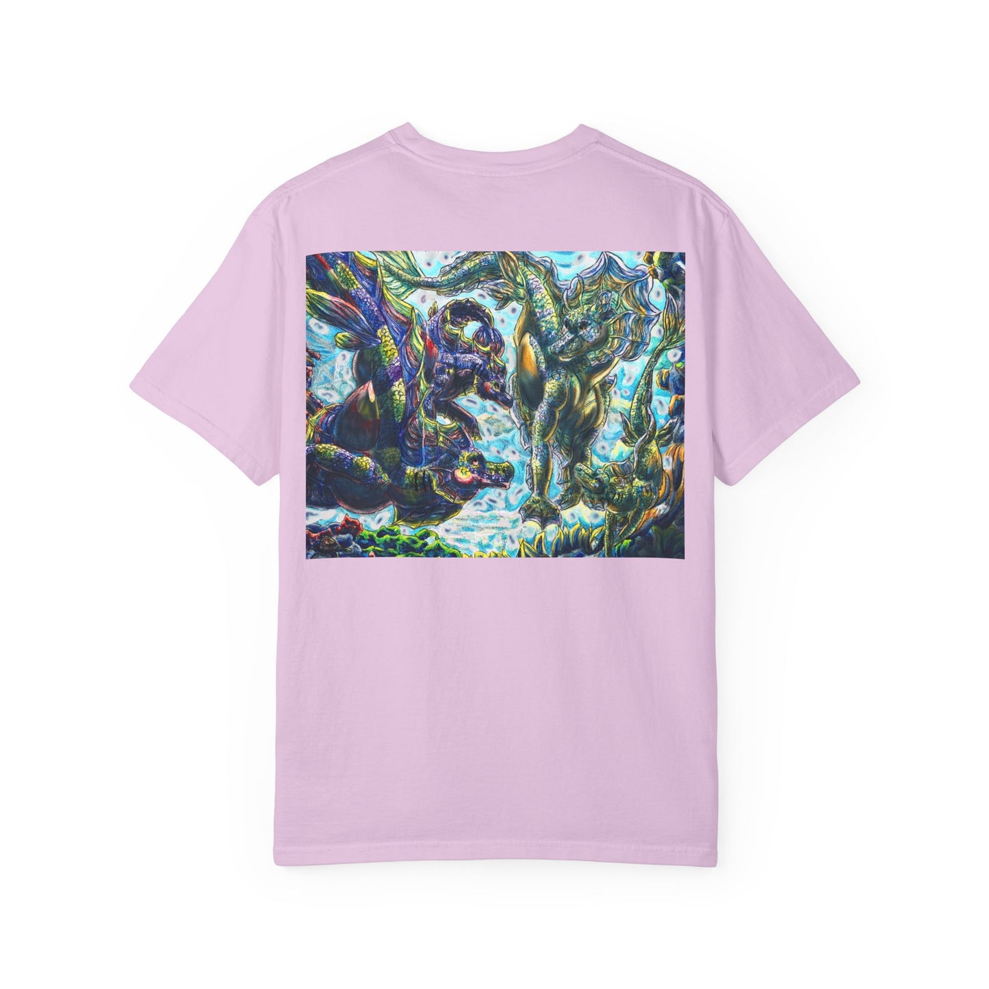 Dual Hippocampus – Dual Ocean Fantasy Art – Hippocampus Pair- T Shirt