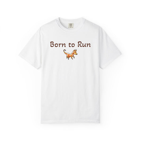 Caenin Shirt – Born to Run – Chibi Orange Dog – Warm Fantasy Dog – Dog Lover Gift- T-Shirt