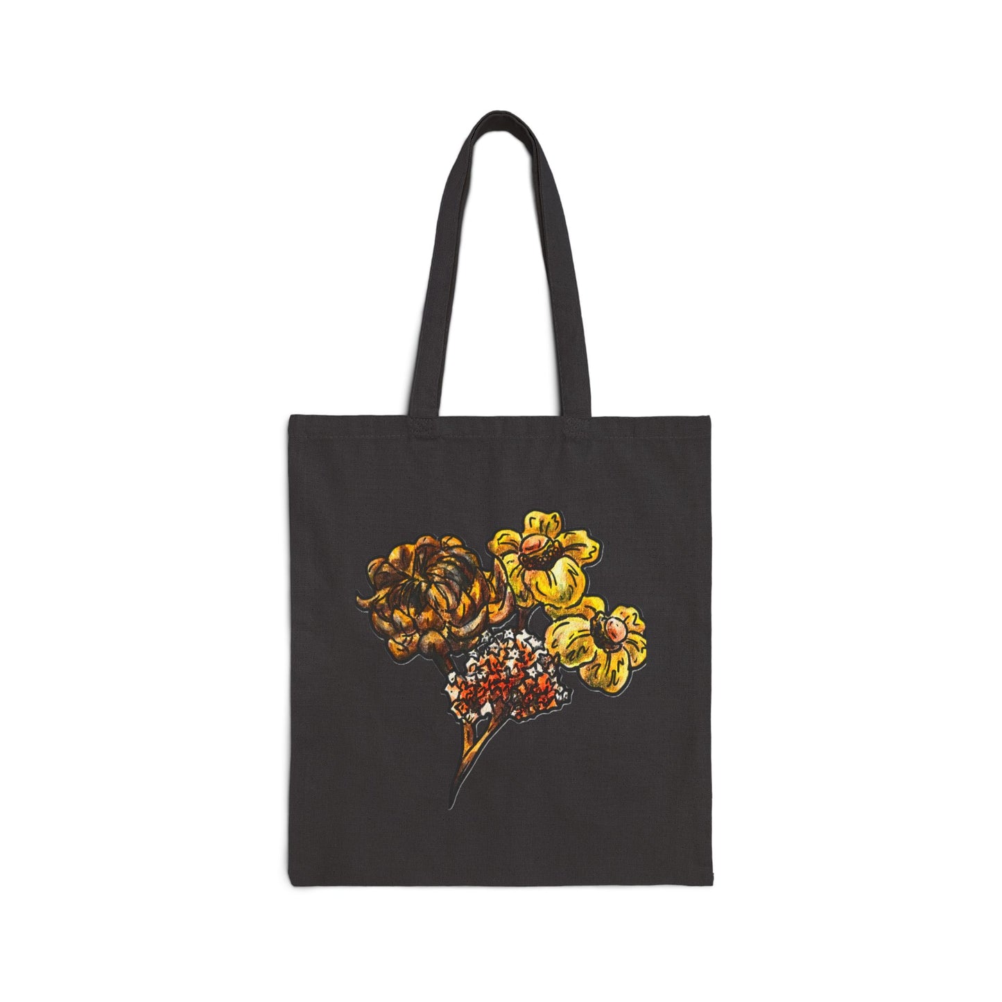 Aster the Fall Hedgehog Cotton Canvas Tote Bag