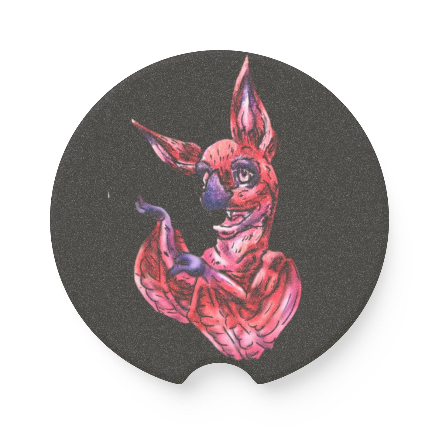 Myra the Bat Soapstone Car Coaster