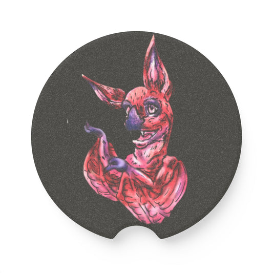 Myra the Bat Soapstone Car Coaster