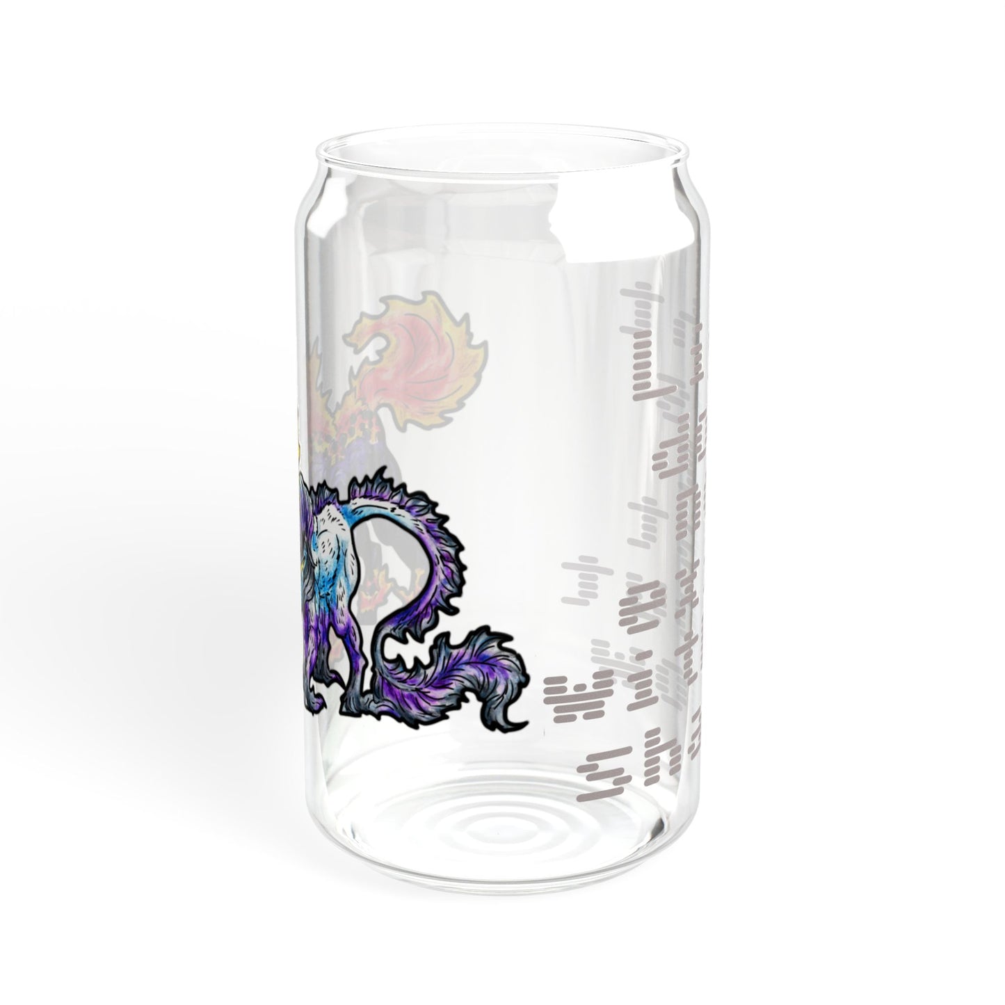 Dream and Nightmare Unicorn- Light & Shadow- Celestial Nightmare- Duality– Light and Dark Fantasy- Glass Tumbler 16oz