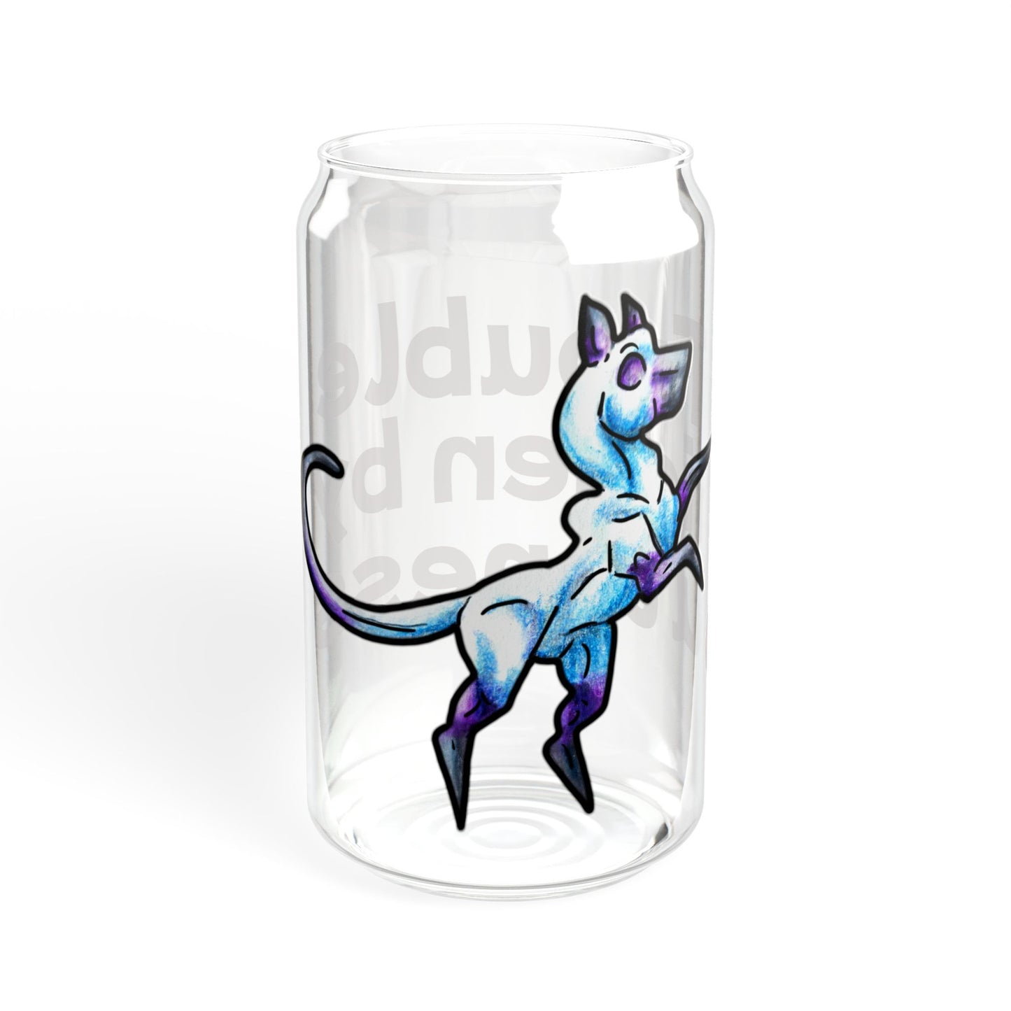 Chibi Slictine the Cat- Trouble- Fantasy Cat- Cute Creature Art- Nature Animal- Glass Tumbler 16oz