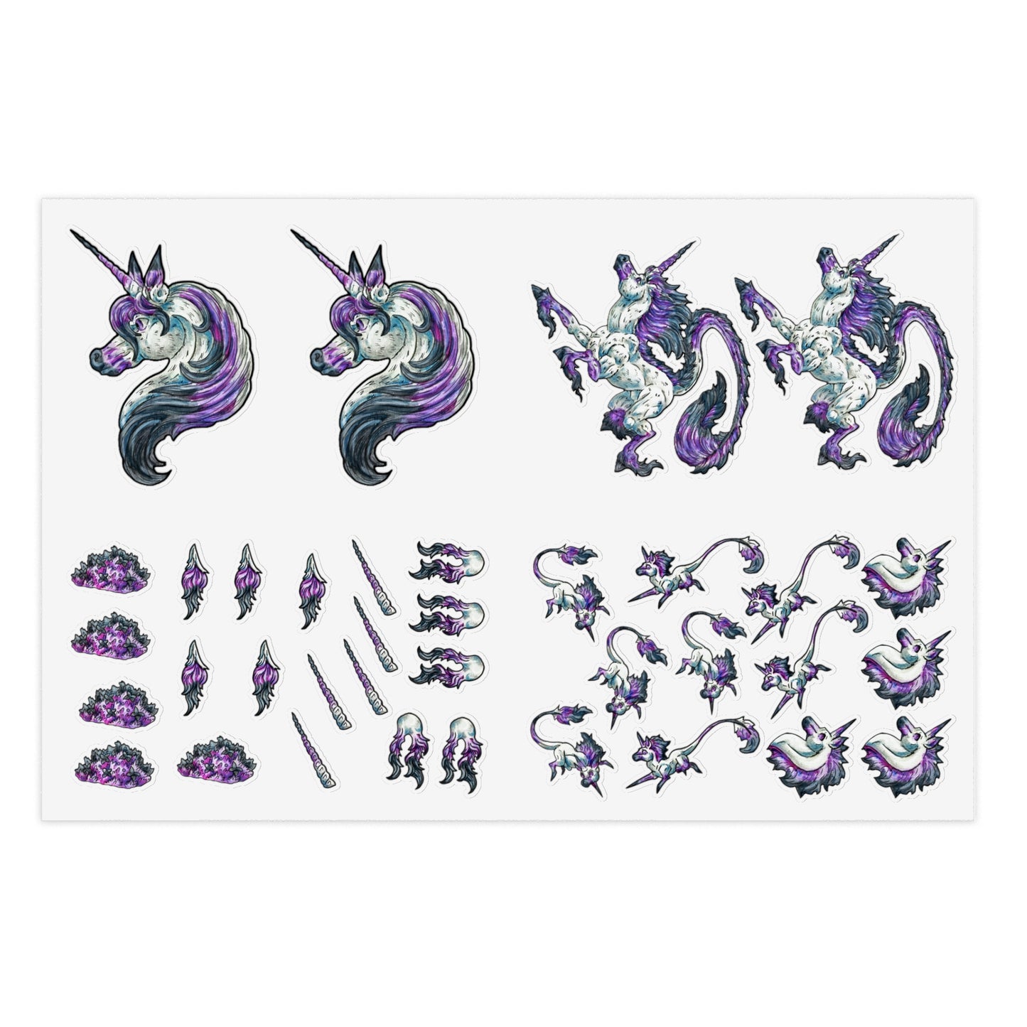Unicorn Sticker Sheets 6"x4"