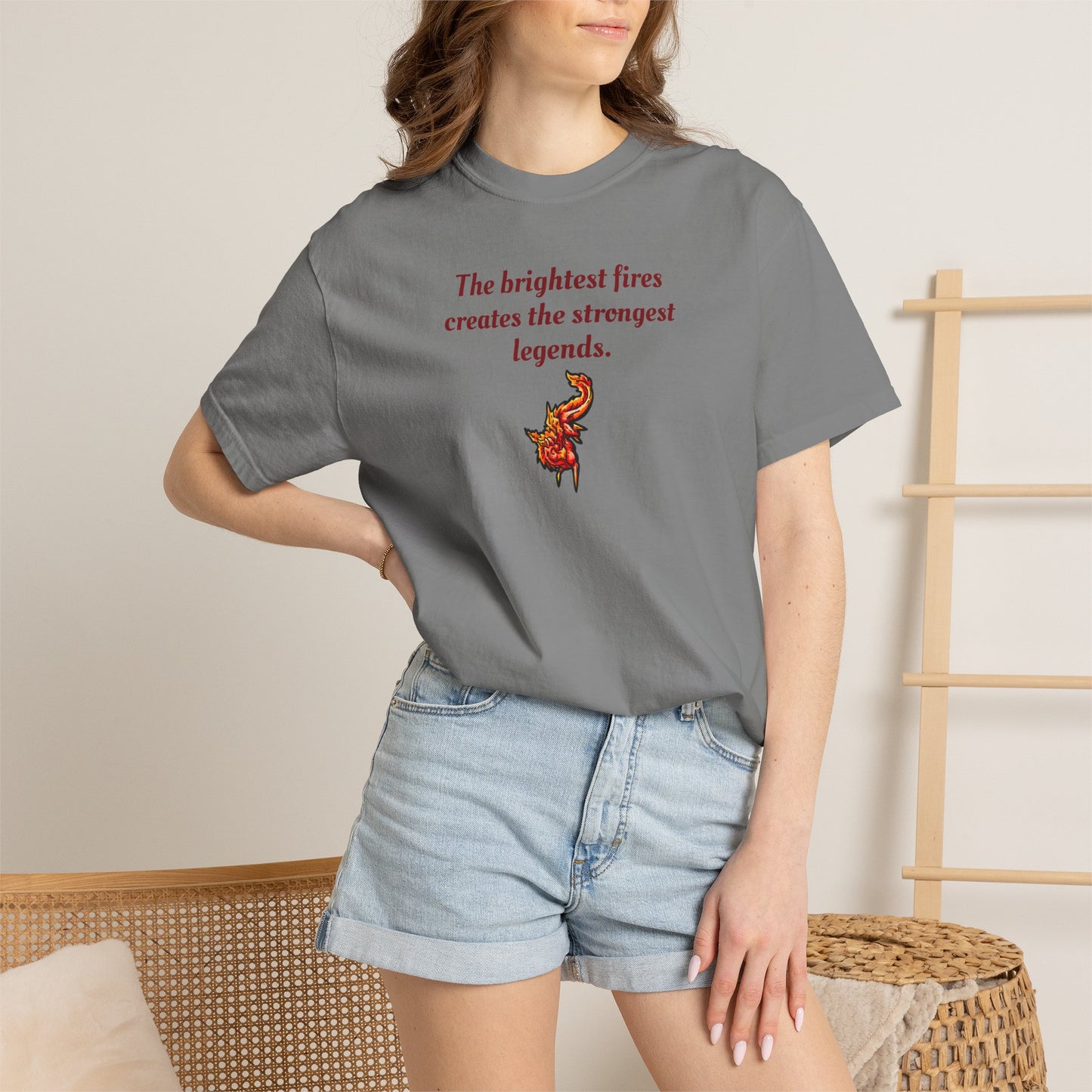 Chibi Fire Dragon- Strongest Legends- Elemental- Fantasy Dragon- T-shirt