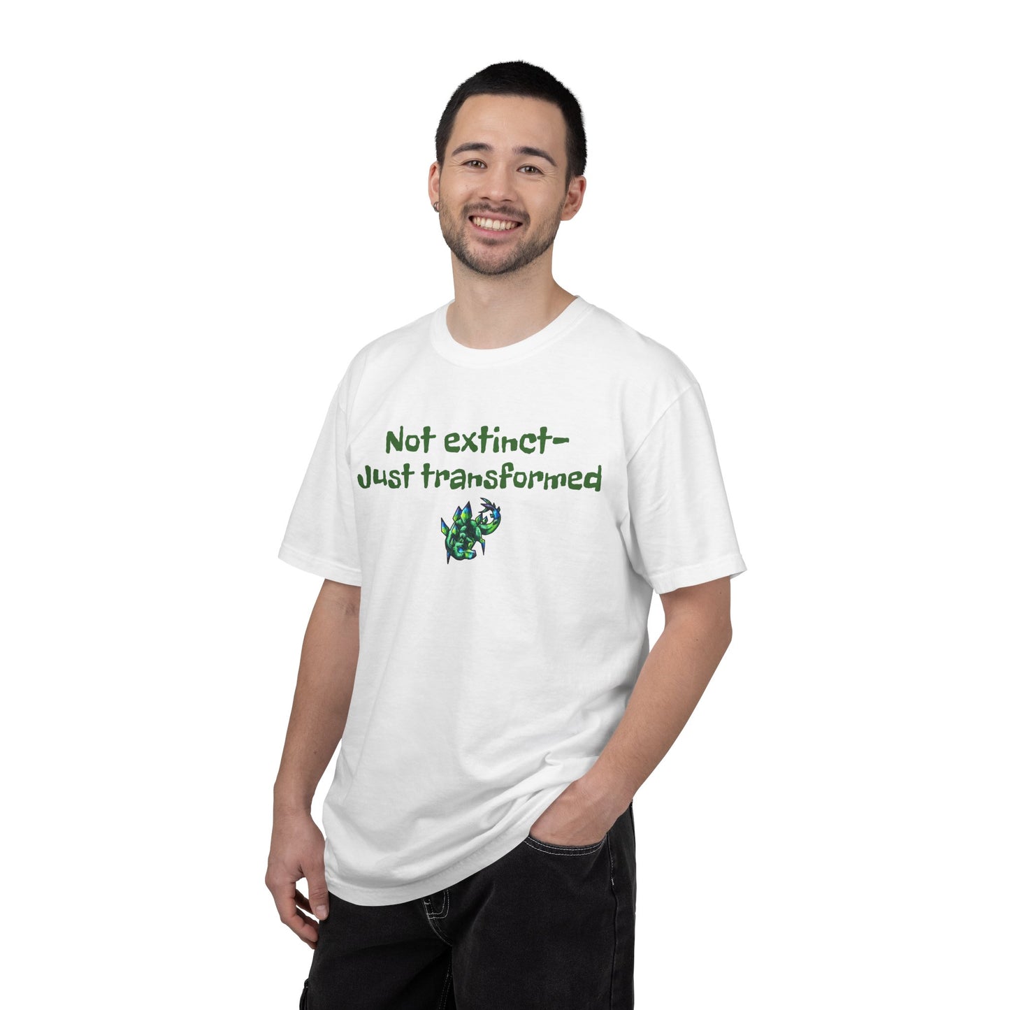 Chibi Arith the Stegosaurus-Not extinct, transformed- Chibi Dinosaur Art- Prehistoric Creature- T- Shirt