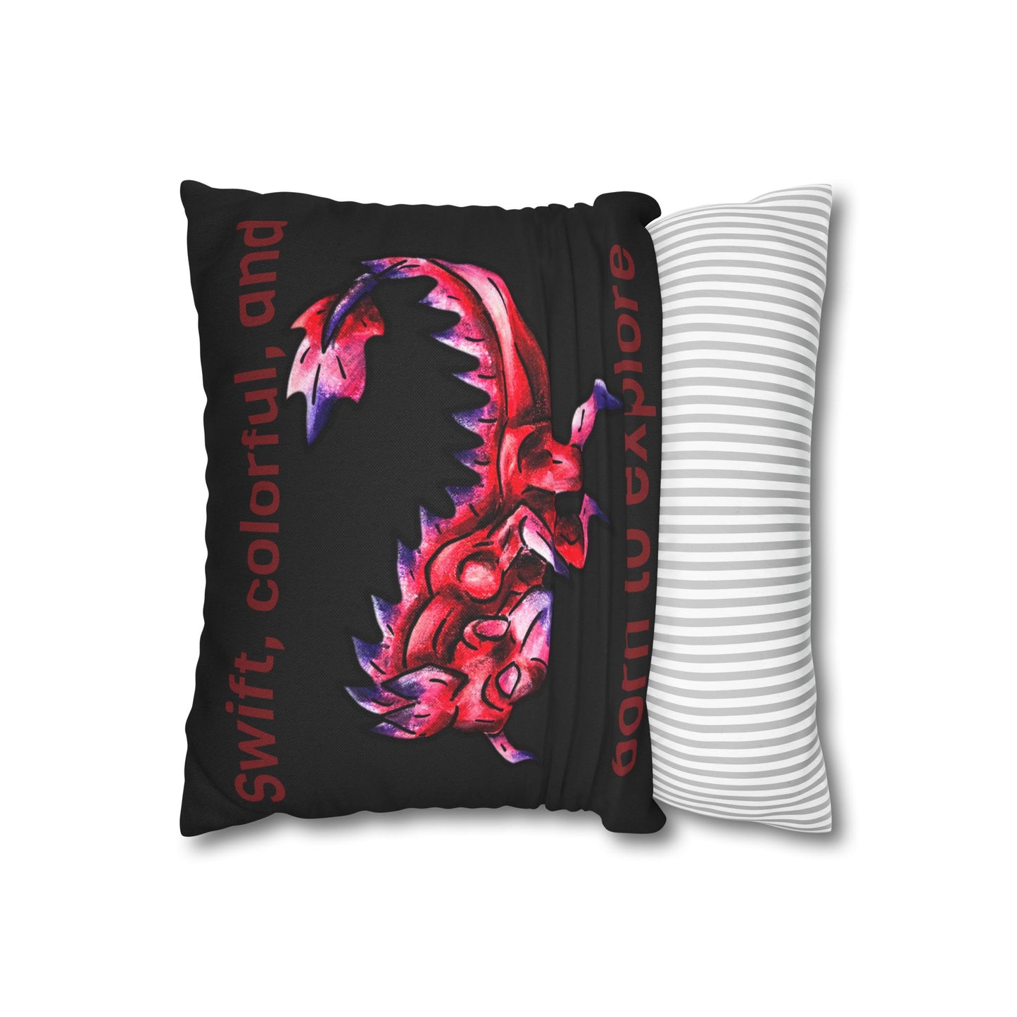 Chibi Mehr the Garudimimus- Feathered Dino- Prehistoric Dinosaur- Double-Sided Pillow