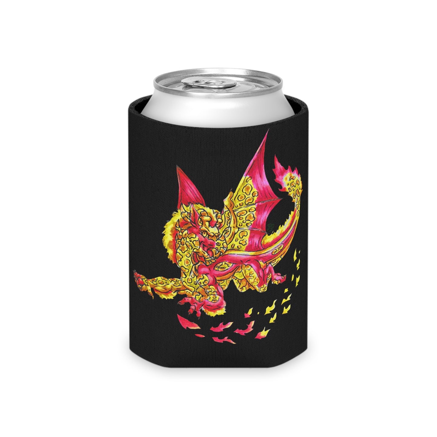 Cutesy Fire Dragon Fly Can Cooler