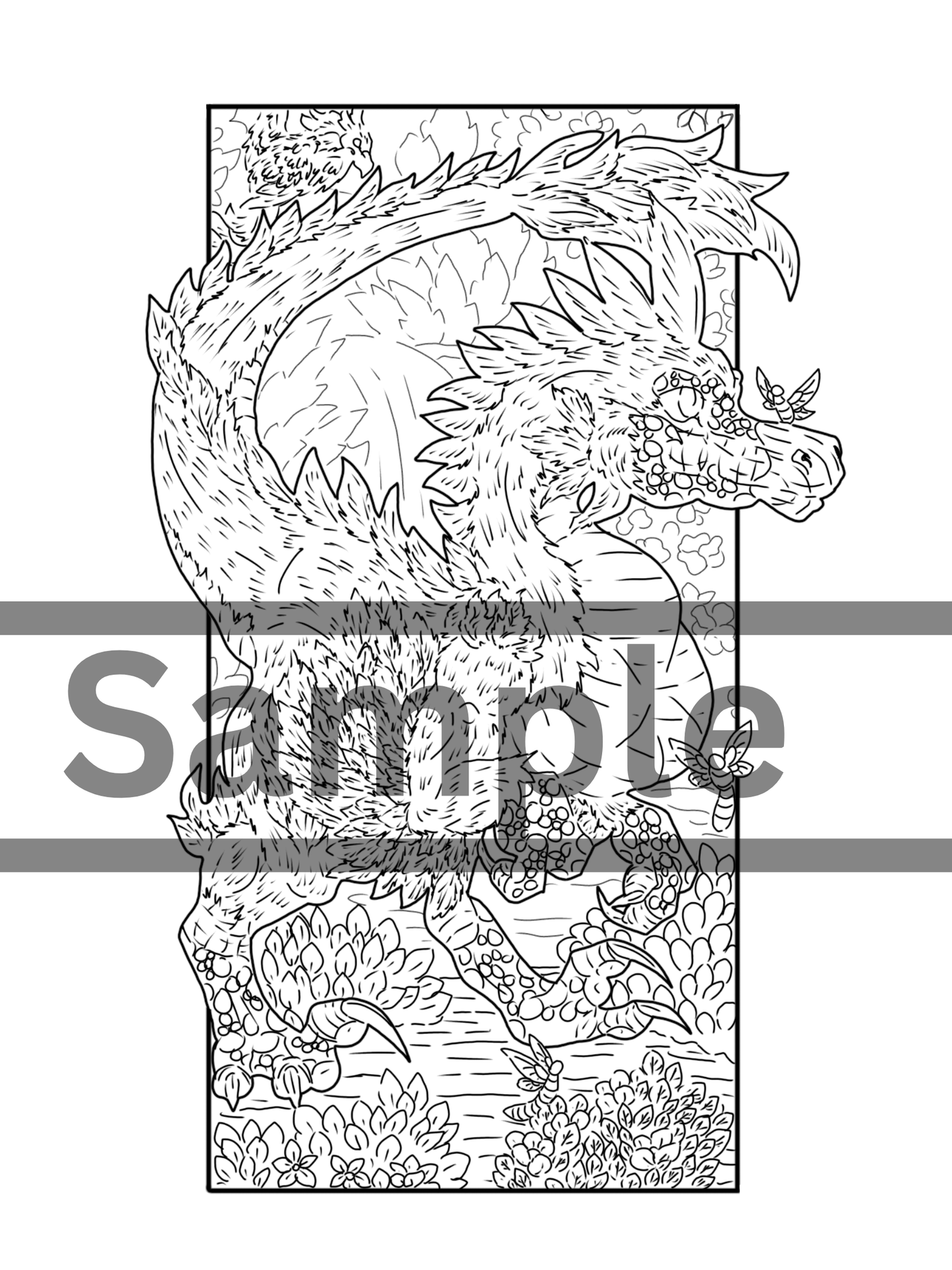 Die-Cut Caena the Raptor Bookmarks DIGITAL DOWNLOAD Line Art Version